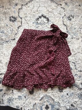 Ultra High-rise Floral Hollister Wrap Skirt